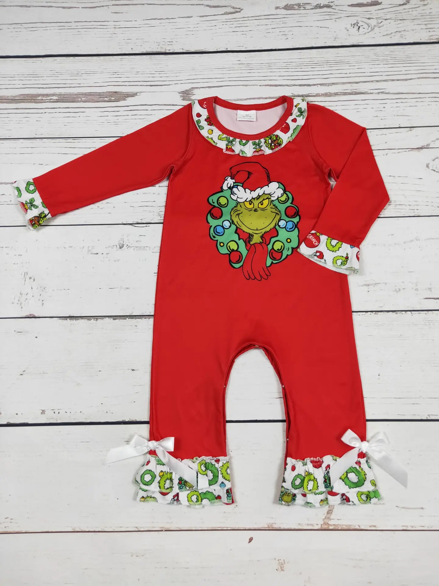 Baby Red Character Christmas Romper