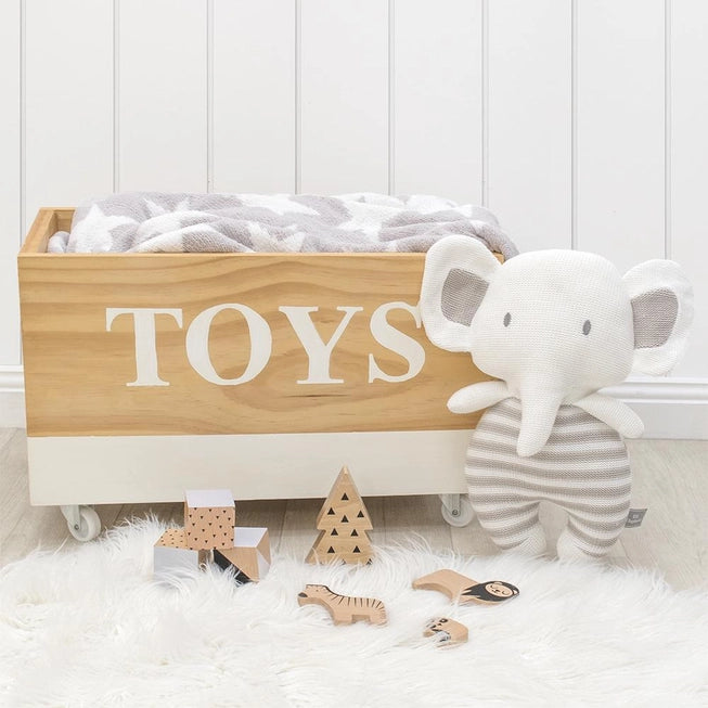 Cotton Knitted Toy - Eli Elephant