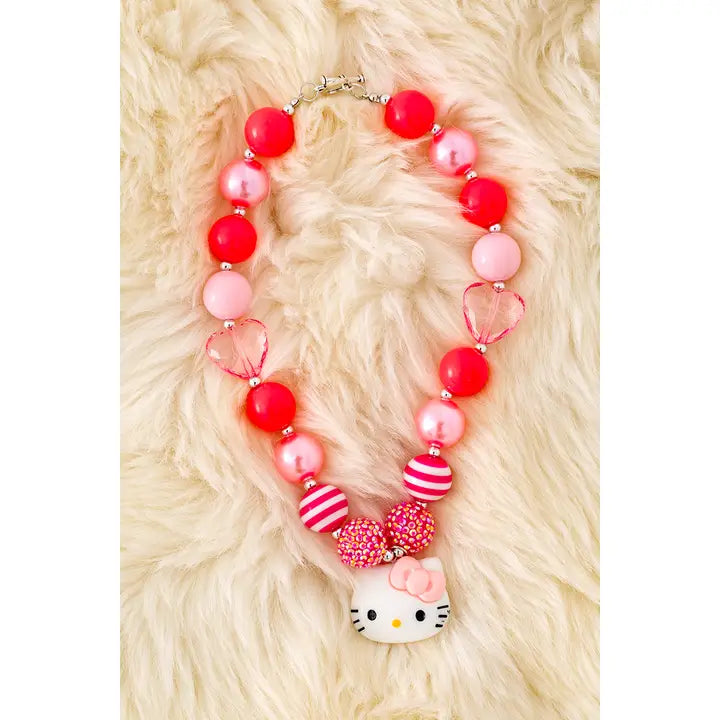 Multi-Color Bubble Necklace W/Pendant