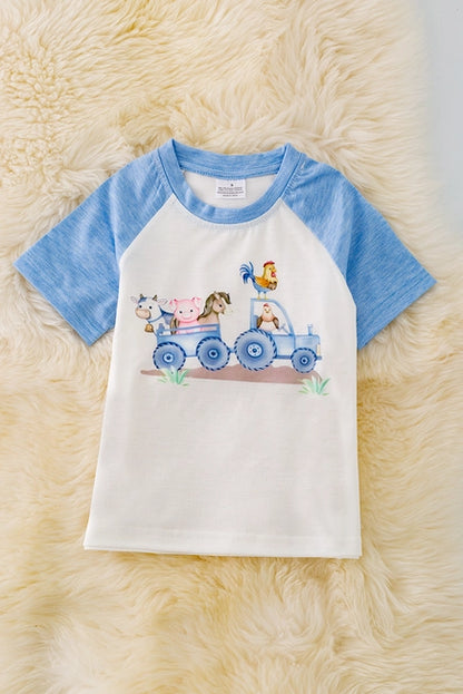 Farm Animal Printed Boys Tee-Shirt