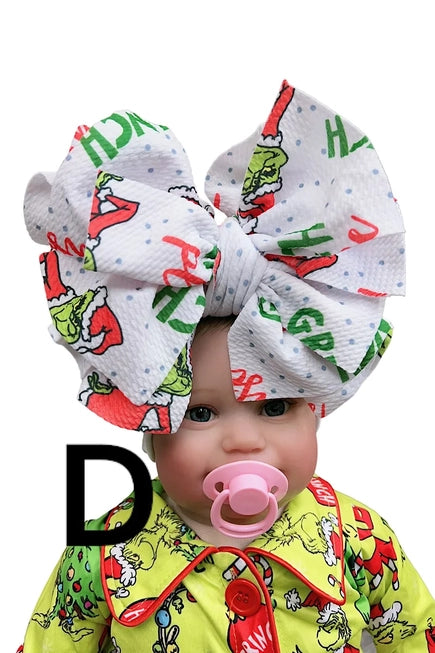 Big Tassel Mr.Grinch Printed Headbands