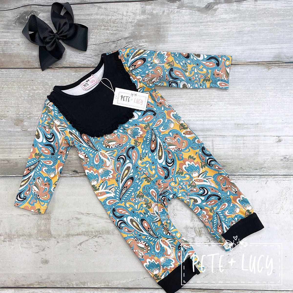 Paisley Girls Romper