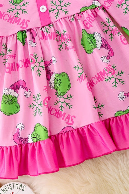 Pink Christmas Character Dres