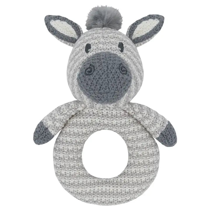 Whimsical Knit Rattle - Zac Zebra